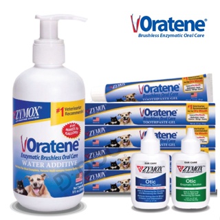 Zymox Oratene เจลยาสีฟัน ไร้แปรงถ่าน สําหรับสุนัขและแมว 28 กรัม 70 กรัม / Oratene Enzymatic Brushless Oral Care Water Additive