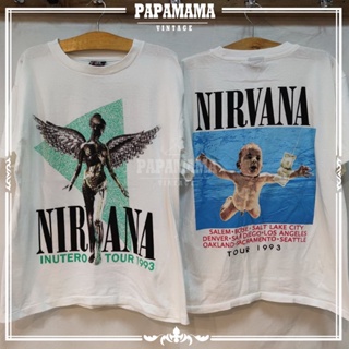 [ NIRVANA ] INUTERO TOUR 1993 เสื้อวง เสื้อร๊อค เสื้อทัวร์ เนอร์วาน่า papamama vintage_03