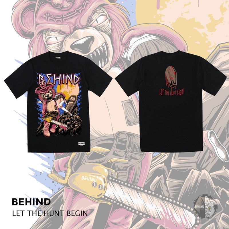 behind-เสื้อยืด-let-the-hunt-begin-แขนสั้น-แนวสตรีท-oversize-เสื้อยืดชาย-หญิง-03