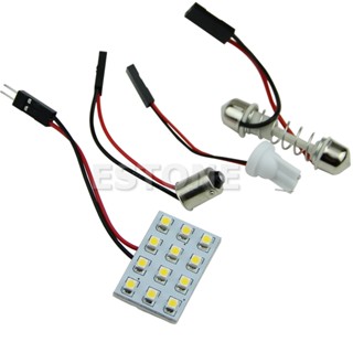 Edb* หลอดไฟโดม LED 3528SMD สําหรับติดรถยนต์ ป้ายทะเบียนรถยนต์ DC