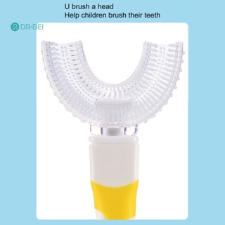 Dr BEI แปรงสีฟันเด็ก รูปทรงการ์ตูน ขนแปรงนุ่ม ซิลิโคน การ์ตูนยีราฟ รูปตัว U แปรงสีฟันมือถือ สําหรับเด็กวัยหัดเดิน สําหรับบ้าน