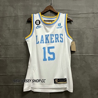 【648】 Nba Los Angeles Lakers ปี 2022-23 สําหรับผู้ชาย #เสื้อกีฬาแขนสั้น ลายทีมออสติน 15 Austin Reaves สีขาว สไตล์คลาสสิก