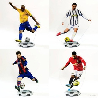 Bs1 โมเดลฟิกเกอร์อะคริลิค รูปฟุตบอล World Cup Star Ronaldo Beckham Messi Mbappé Haaland สําหรับตกแต่งบ้าน