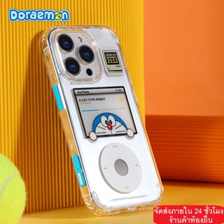 ROCK Doraemon ปลอกใสแบบฮาร์ดคอร์สําหรับ iPhone 14/14 Plus/14 Pro/14 Pro Max กันรอยขีดข่วน