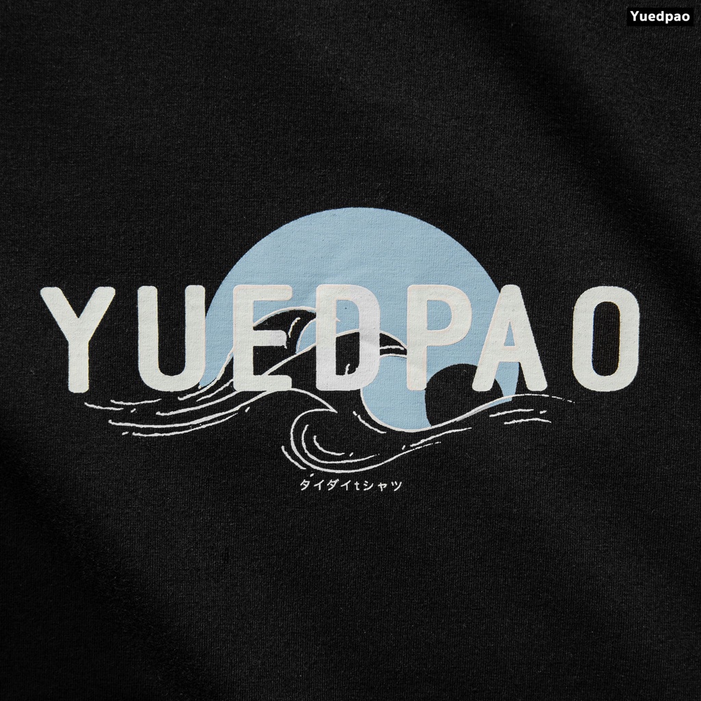 yuedpao-ยอดขาย-no-1-รับประกันไม่ย้วย-2-ปี-ผ้านุ่ม-เสื้อยืดเปล่า-เสื้อยืด-oversize-black-tsunami-print-04
