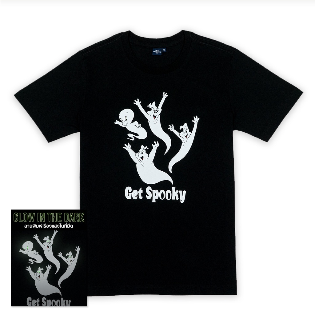 universal-studios-men-casper-the-friendly-ghost-glow-in-the-dark-t-shirt-เสื้อผู้ชายยูนิเวอร์แซล-สตูดิโอ-แคสเปอร์-สินค