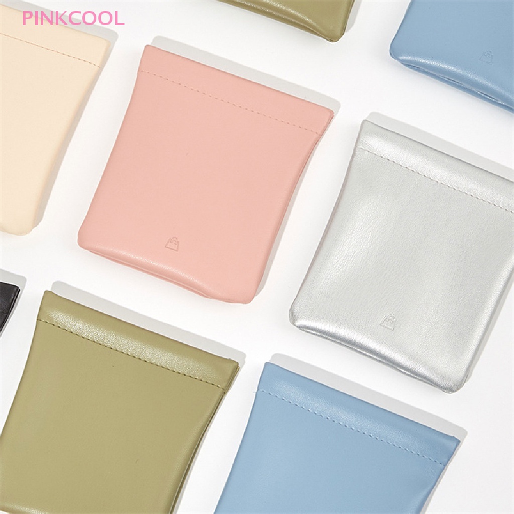 pinkcool-กระเป๋าหนัง-ปิดอัตโนมัติ-สําหรับใส่เหรียญ-หูฟัง-เครื่องประดับ-ขายดี