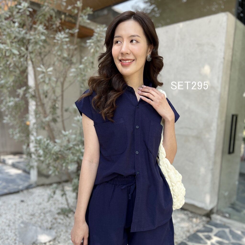 set295-เสื้อแขนกุดกับกางเกง-ผ้าฝ้าย-ไส่สบาย-สวยเก๋สุดๆ