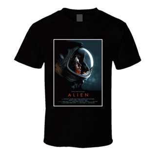 เสื้อยืด พิมพ์ลายหนัง Alien Sci Fi Horror Cult สไตล์คลาสสิก สีดํา ไซซ์ L_01