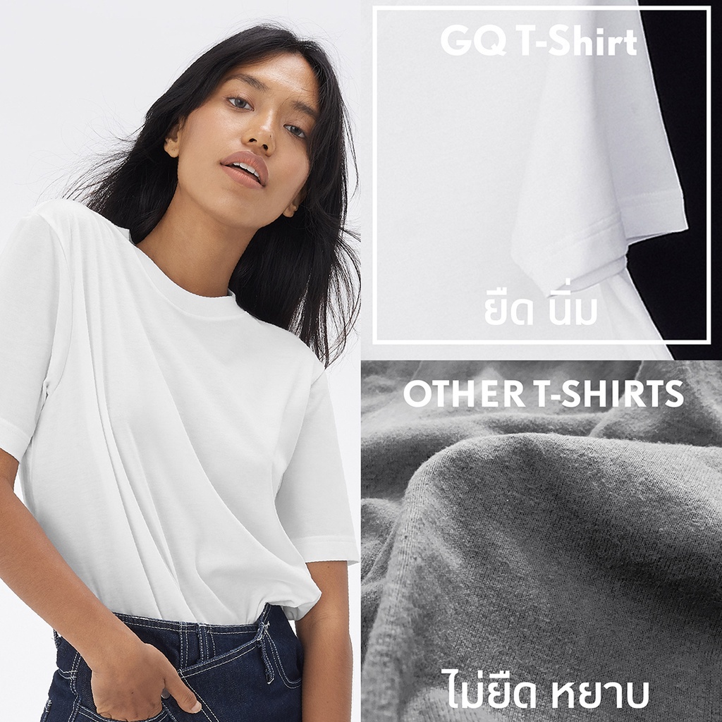 gq-t-shirt-เสื้อยืดคอกลมผ้าสะท้อนน้ำ-สีขาวเสื้อยืดแขนสั้นผู้ชายแฟชั่นเกาหลี-เสื้อยืดฤดูร้อน