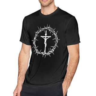 เสื้อยืด พิมพ์ลายมงกุฎพระเยซู Christ Inside Crown Of Vector สําหรับผู้ชาย_04