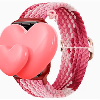 ♤∈▲สายนาฬิกาwatch strap☸✼ สายยืดแท้ เเค สาย สายแอปเปิ้ลวอช สำหรับ  Watch 7 6 5 4 3 2 1 se ใหม่สายรุ้ง ไนลอนยืดหยุ่