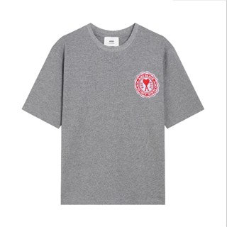 🆕   เสื้อยืดแขนสั้นลําลอง คอกลม ปักลายตัวอักษร ทรงหลวม สไตล์สตรีท สําหรับผู้ชาย และผู้หญิง