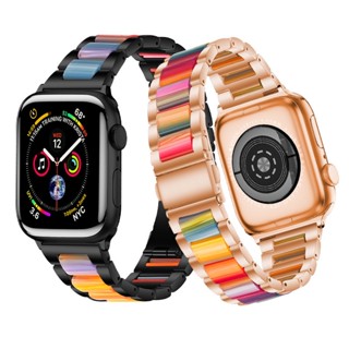 สายนาฬิกาข้อมือเรซิ่น แบบเปลี่ยน สําหรับ iWatch band 44 มม. 40 มม. 45 มม. 41 มม. 38 มม. 42 มม. correa iWatch series 3 4 5 6 se 7