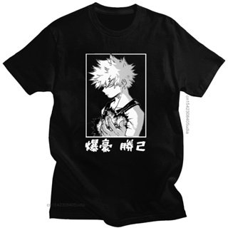 Camisas Men My Hero Academia Katsuki Bakugo Oversized T-Shirt Anime Tshirts  Tops Vintage Short Sleeve Round Neck T_04