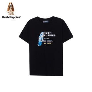 [พร้อมส่ง] เสื้อยืดแขนสั้น คอกลม พิมพ์ลาย Hush Puppies แฟชั่นฤดูร้อน สําหรับผู้ชาย
