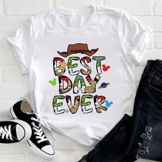 Lovely Toy Story Element Letter Printed T shirt Woman  Fashion Design Clothes Teens Tee Summer Breathable_05