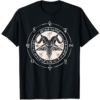 Top Sale Sigil Baphomet Pentagram Occult Satanic Goat Head Lucifer T-Shirt_01