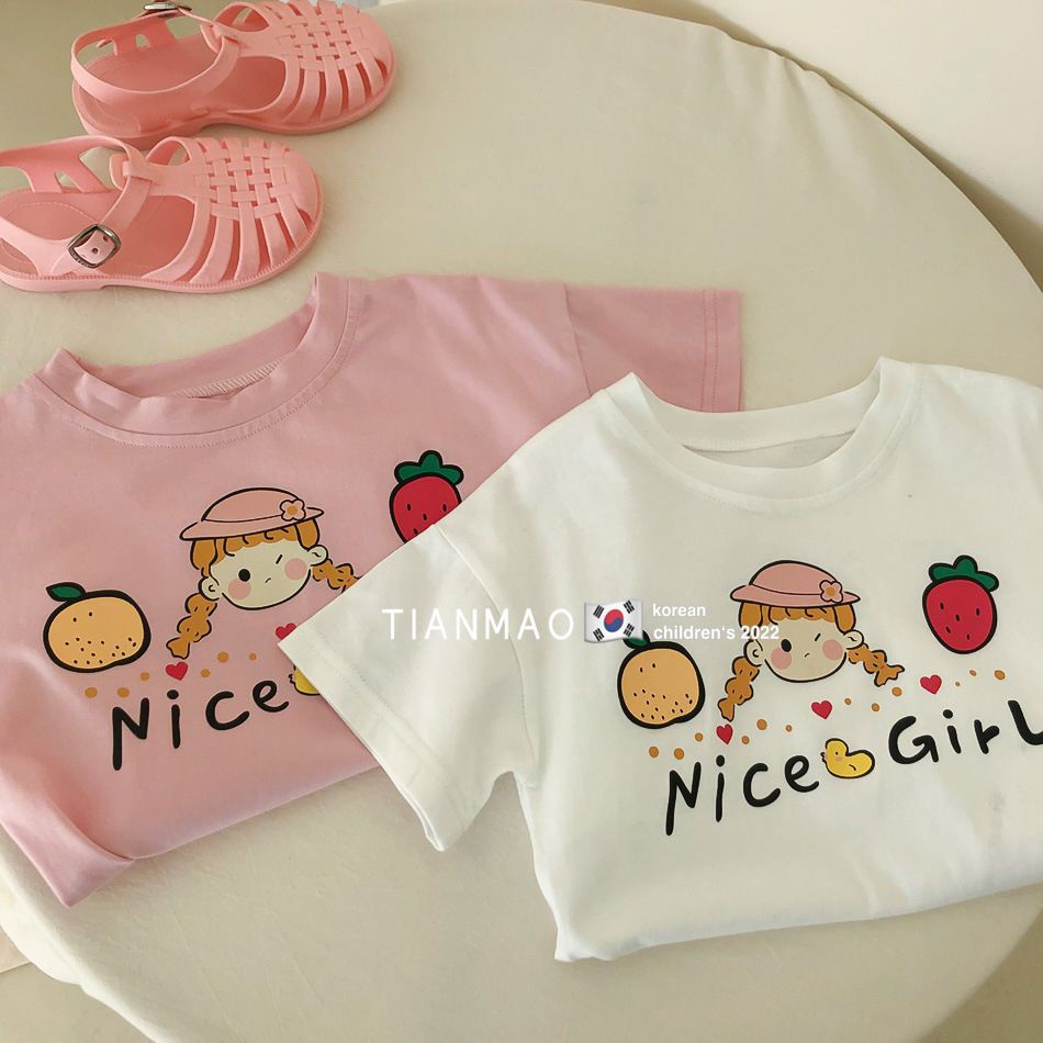 พร้อมส่ง-ขายดี-เสื้อยืดแขนสั้น-ผ้าฝ้าย-100-สไตล์เกาหลี-ญี่ปุ่น-เข้ากับทุกการแต่งกาย-สําหรับเด็ก