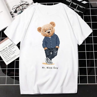 【In stock】Kawaii Teddy Bear Tshirt Cute Cartoon Print Tops Boy Girl Fashion Short-sleev  Hot Sale Camisetas Graphic_02
