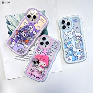 Compatible With Iphone X XS XR Max SE 2020 6 6S 7 8 Plus 2022 เคสไอโฟน สำหรับ Case Melody Kuromi เคส เคสโทรศัพท์ เคสมือถือ Big Wave Shockproof Cover