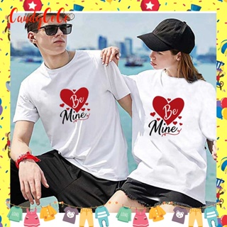 Be Mine Couple T Shirt Set Plus Size for Men and Women O Collar Summer Clothes Top Couples Love Short Sleeve(S-3XL)_03
