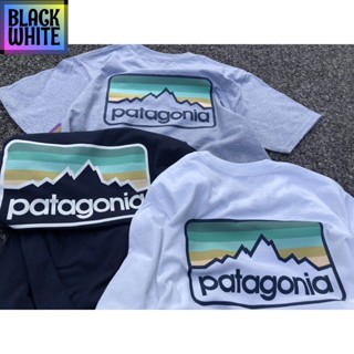 🔥พร้อมส่ง🔥 BWCB-เสื้อยืดแขนสั้น Patagoniat พิมพ์ลายแฟชั่นผู้ชาย เสื้อยืดเท่ห์ เสื้อยืดฮิตๆ T-SHIRT unisex oversize