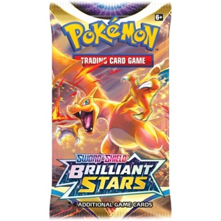 โปเกมอน | Pokemon TCG: Brilliant Stars Booster Packs  | การ์ดเกม | 4 แพ็ค (9 ใบต่อแพ็ค)