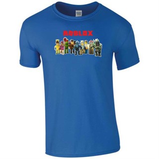 เสื้อยืดโอเวอร์ไซส์แฟชั่นเสื้อ Roblox T คุกเรือนจำชีวิตสร้างวิดีโอเกมตลก Ps4 Xbox Men Tee Top BlueS-3XL_04