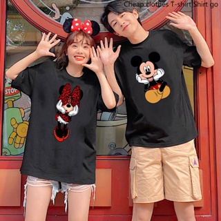 【COD&amp;ready Stock】Cheap Clothes 2021 New Disney Cute Mickey Minnie Cartoon Print Couple T-shirt Shirt Spot Stock Fre_03