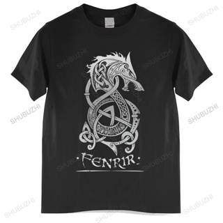 Fashion Brand T Shirt Mens Loose Viking Loki Son Fenrir T-Shirt For Men The Wolf Of Norse_09