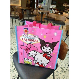 กระเป๋ากระสอบลายการ์ตูน SANRIO Lasvegas มีทั้งหมด 2 ลาย  ขนาด 34×32×20 cm