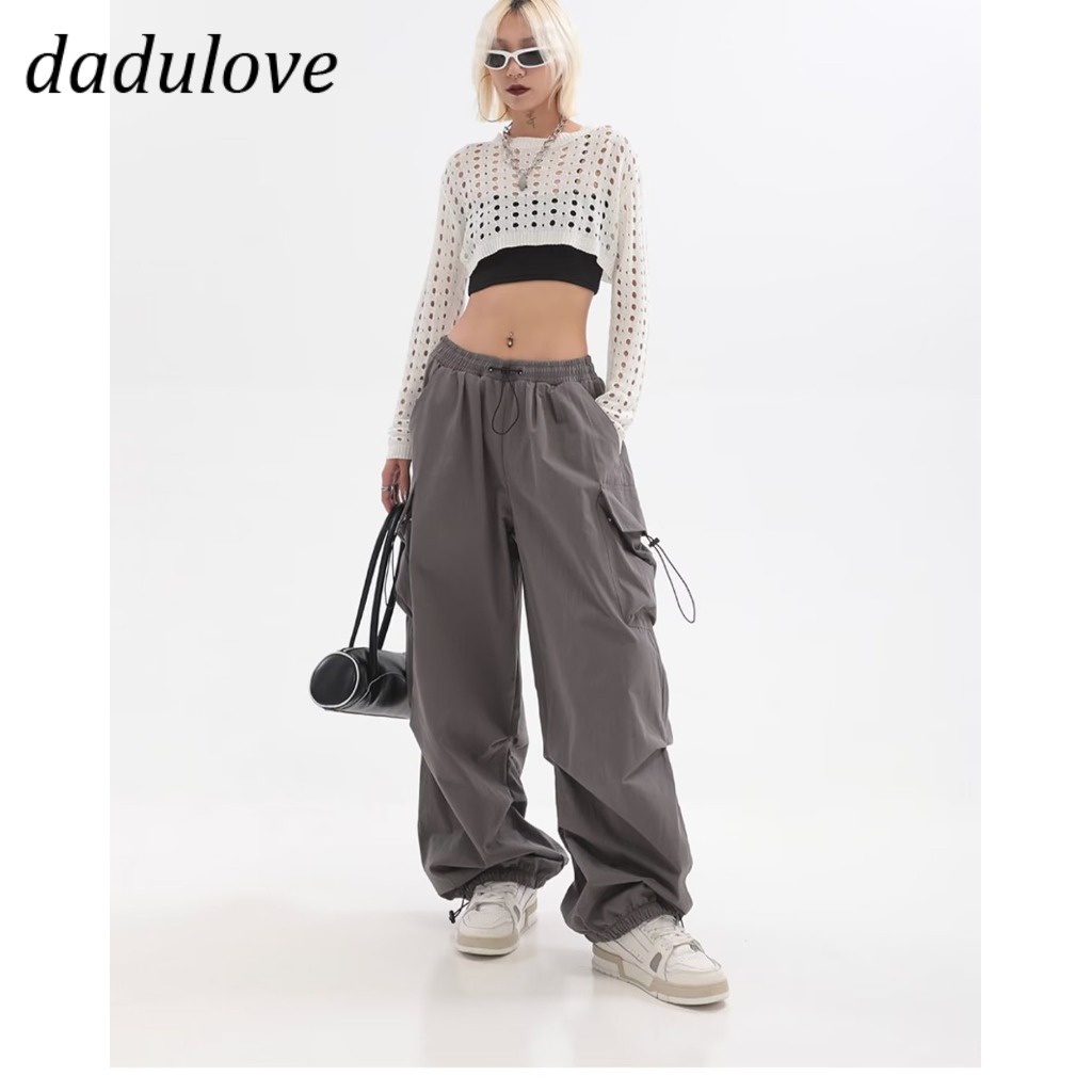 dadulove-2023-new-american-style-multi-pocket-parachute-pants-y2k-pants-high-waist-womens-jogging-pants