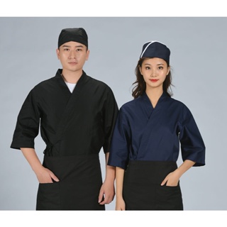 เสื้อยูนิฟอร์มเชฟ🔥Hot sale！  เสื้อกุ๊ก เสื้อเชฟ  ​ใส่ได้ทั้งชายและหญิง ระบายอากาศดี อาหารญี่ปุ่น, ร้านซูชิ,
