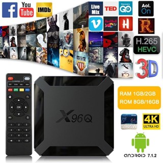 🔥SALE🔥กล่องแอนดรอยด์ทีวี X96Q 4K Android 10.0 กล่องทีวีกล่อง Amlogic S905W Quad Core 2.4G Wifi Smart Tv Set Top Box