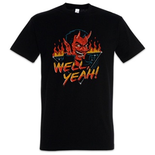 เสื้อยืดผ้าฝ้ายพิมพ์ลายแฟชั่น ขายดี เสื้อยืดลําลอง แขนสั้น พิมพ์ลายวงร็อคเฮฟวี่เมทัล Hell Satanismus Satan Devil Dä_04