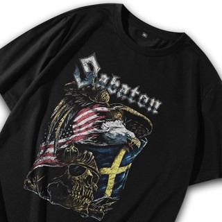 เสื้อยืด พิมพ์ลาย Sabaton Punk Rock Metal Music โอเวอร์ไซซ์ สไตล์วินเทจ สําหรับเด็กผู้ชาย และผู้หญิง 265