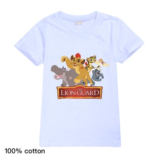 เสื้อยืดแขนสั้นผ้าฝ้าย 100 % พิมพ์ลาย The King Of Lion Guard Simba สําหรับเด็ก 81Bp_05