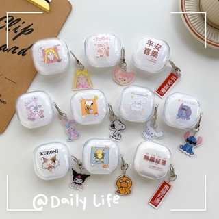 เคสหูฟัง แบบใส พิมพ์ลาย สําหรับ Samsung Galaxy Buds 2 Live