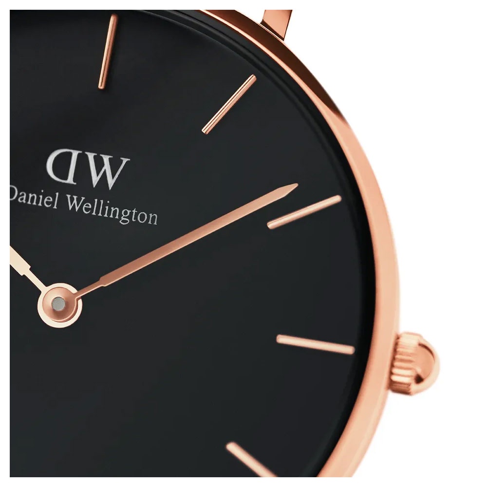 ทักแชทรับโค้ด-daniel-wellington-นาฬิกาข้อมือ-petite-cornwall-rg-black-32มม-สีดำ