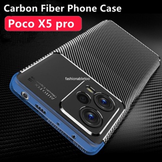 เคสโทรศัพท์มือถือ ซิลิโคนนิ่ม คาร์บอนไฟเบอร์ ผิวด้าน กันกระแทก สําหรับ Xiaomi Poco X5 pro X5pro M5 s M5s PocoX5 pro PocoX5pro PocoM5s