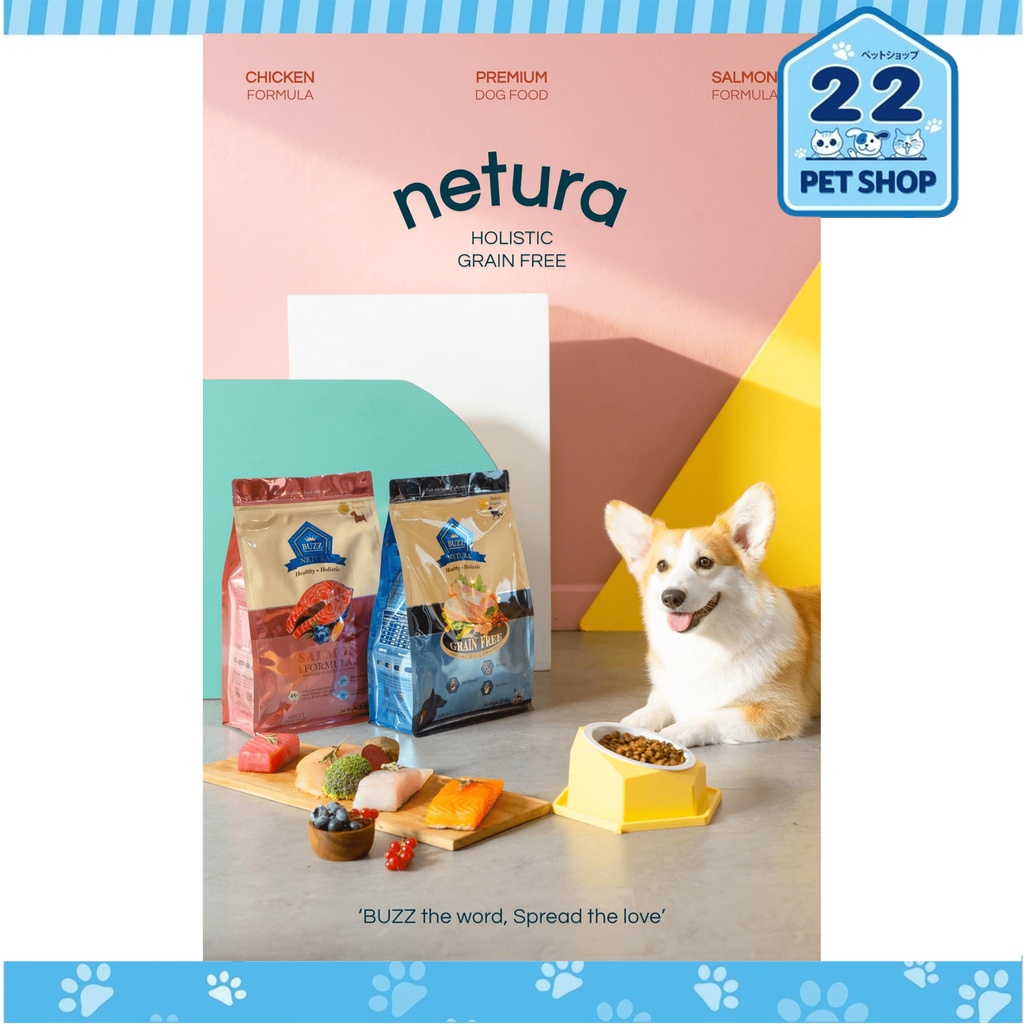 buzz-netura-adult-dog-salmon-formula-amp-chicken-grain-free-สำหรับสุนัขโตและสุนัขโตพันธุ์เล็ก-ปริมาณ-10-kg
