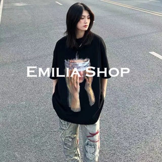 EMILIA SHOP เสื้อยืด เสื้อผ้าฝ้าย A20K0DG