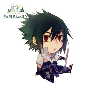 Earlfamily สติกเกอร์ ลายการ์ตูนนารูโตะ Uchiha Sasuke ขนาด 13 ซม. x 9.5 ซม. สําหรับตกแต่งตู้เย็น รถจักรยานยนต์ รถยนต์