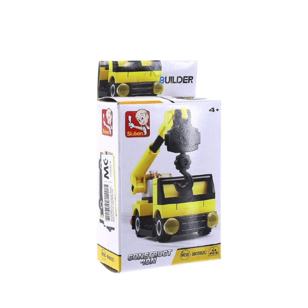 ตัวต่อ-บล็อก-รถเครน-รถของเล่น-sluban-construction-crane-builder-blocks-44-pcs