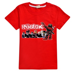 ผ้าฝ้าย 100% 2020 ฤดูร้อน Roblox โลโก้เด็กชายฤดูร้อนท็อปส์ซูสาววัยรุ่นเสื้อยืดผ้าฝ้ายเด็กเยาวชนเสื้อยืด_03