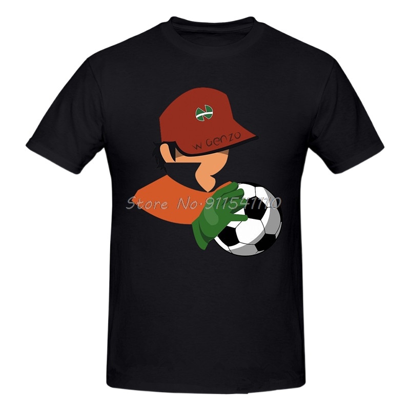 เสื้อยืดbenjamin-price-chiffon-print-cotton-t-shirt-captain-tsubasa-about-football-anime-for-men-fashion-str-04
