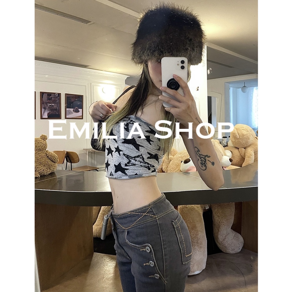 emilia-shop-เสื้อกล้ามครอป-เสื้อแขนกุด-สไตล์เกาหลีa20k0ce
