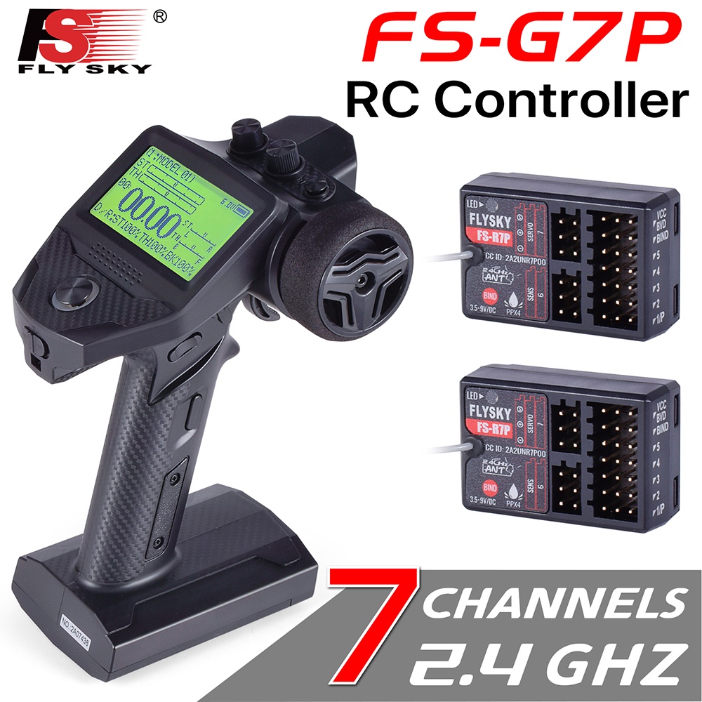 flysky-g7p-รีโมตคอนโทรล-และตัวรับส่งสัญญาณ-r7p-fs-r7p-7ch-2-4ghz-สําหรับรถไต่หิน-รถบรรทุก-เรือ-หุ่นยนต์-fs-g7p