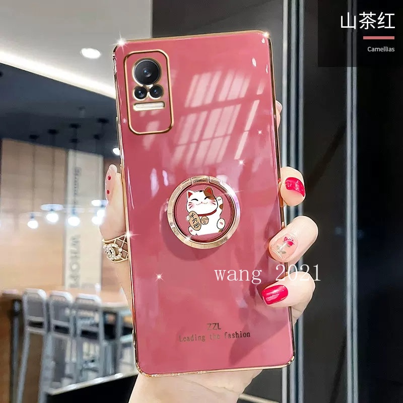 new-phone-case-เคส-xiaomi-13-pro-13-lite-poco-x5-pro-5g-2023-casing-electroplating-straight-edge-with-cat-stand-protective-soft-case-เคสโทรศัพท